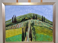 Acryl schilderij, maya wildevuur (1944-2023), toscane, 2006 - afbeelding 2 van  9