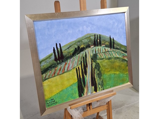 Acryl schilderij, maya wildevuur (1944-2023), toscane, 2006 - afbeelding 3 van  9