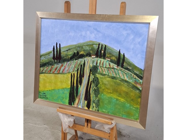 Acryl schilderij, maya wildevuur (1944-2023), toscane, 2006 - afbeelding 4 van  9