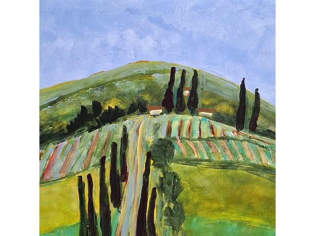Acryl schilderij, maya wildevuur (1944-2023), toscane, 2006 - afbeelding 5 van  9