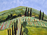 Acryl schilderij, maya wildevuur (1944-2023), toscane, 2006 - afbeelding 5 van  9