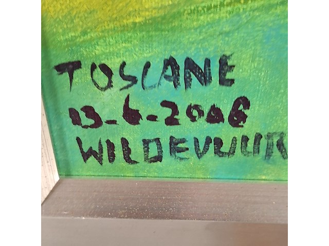 Acryl schilderij, maya wildevuur (1944-2023), toscane, 2006 - afbeelding 6 van  9