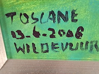 Acryl schilderij, maya wildevuur (1944-2023), toscane, 2006 - afbeelding 6 van  9