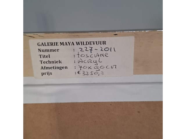 Acryl schilderij, maya wildevuur (1944-2023), toscane, 2006 - afbeelding 9 van  9