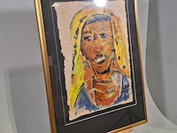 Acryl schilderij, maya wildevuur (1944-2023), udaipur india, 2002 - afbeelding 3 van  9