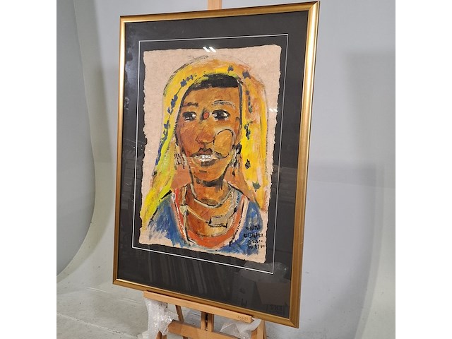 Acryl schilderij, maya wildevuur (1944-2023), udaipur india, 2002 - afbeelding 4 van  9