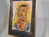 Acryl schilderij, maya wildevuur (1944-2023), udaipur india, 2002 - afbeelding 4 van  9