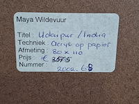 Acryl schilderij, maya wildevuur (1944-2023), udaipur india, 2002 - afbeelding 9 van  9