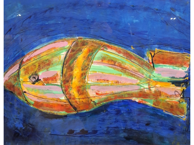 Acryl schilderij, maya wildevuur (1944-2023) - afbeelding 1 van  9