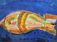 Acryl schilderij, maya wildevuur (1944-2023) - afbeelding 1 van  9