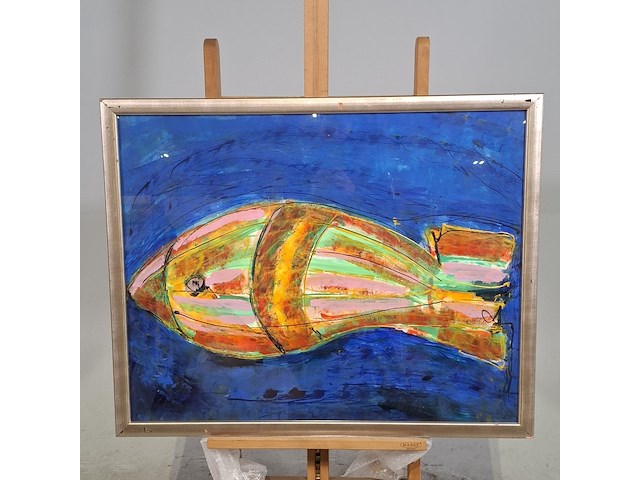 Acryl schilderij, maya wildevuur (1944-2023) - afbeelding 2 van  9