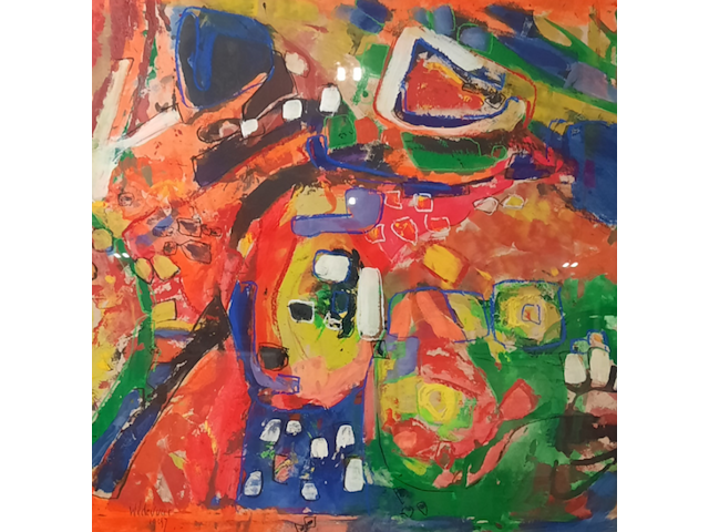 Acryl schilderij, maya wildevuur, abstract, 1997 - afbeelding 1 van  8
