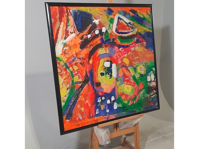 Acryl schilderij, maya wildevuur, abstract, 1997 - afbeelding 3 van  8