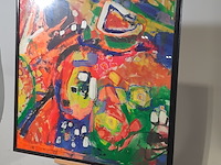 Acryl schilderij, maya wildevuur, abstract, 1997 - afbeelding 4 van  8