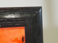 Acryl schilderij, maya wildevuur, abstract, 1997 - afbeelding 6 van  8