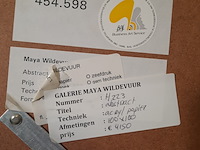 Acryl schilderij, maya wildevuur, abstract, 1997 - afbeelding 8 van  8