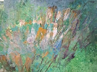 Acryl schilderij, maya wildevuur, bloemenveld, 1990 - afbeelding 2 van  9