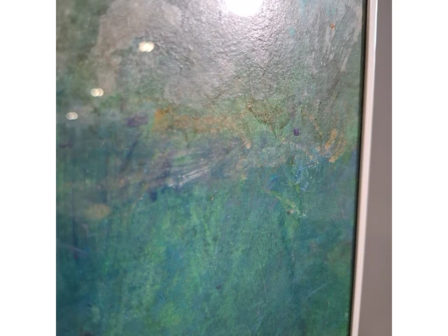 Acryl schilderij, maya wildevuur, bloemenveld, 1990 - afbeelding 5 van  9
