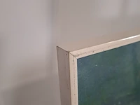 Acryl schilderij, maya wildevuur, bloemenveld, 1990 - afbeelding 6 van  9