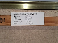 Acryl schilderij, maya wildevuur, boeket, 1989 - afbeelding 2 van  10