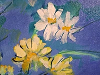 Acryl schilderij, maya wildevuur, boeket, 1989 - afbeelding 5 van  10