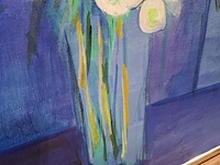 Acryl schilderij, maya wildevuur, boeket, 1989 - afbeelding 6 van  10