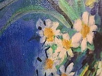 Acryl schilderij, maya wildevuur, boeket, 1989 - afbeelding 7 van  10