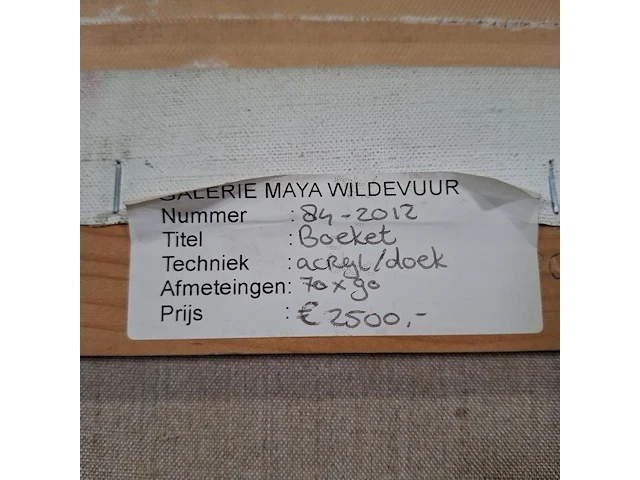 Acryl schilderij, maya wildevuur, boeket - afbeelding 3 van  11