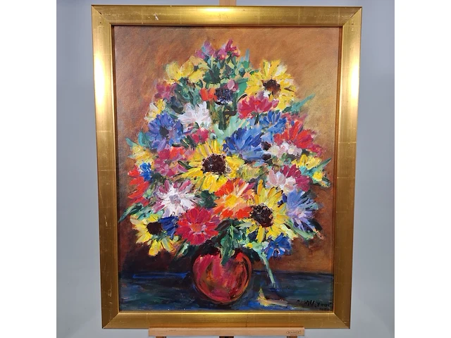 Acryl schilderij, maya wildevuur, boeket - afbeelding 1 van  11