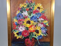 Acryl schilderij, maya wildevuur, boeket