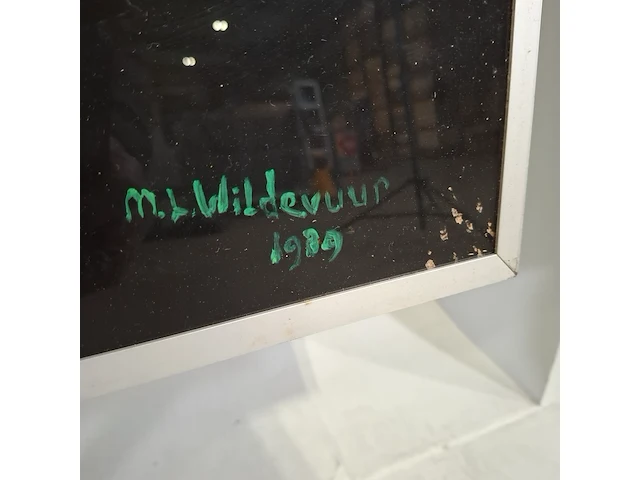 Acryl schilderij, maya wildevuur, compositie - afbeelding 2 van  14