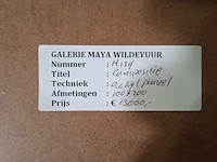 Acryl schilderij, maya wildevuur, compositie - afbeelding 5 van  14