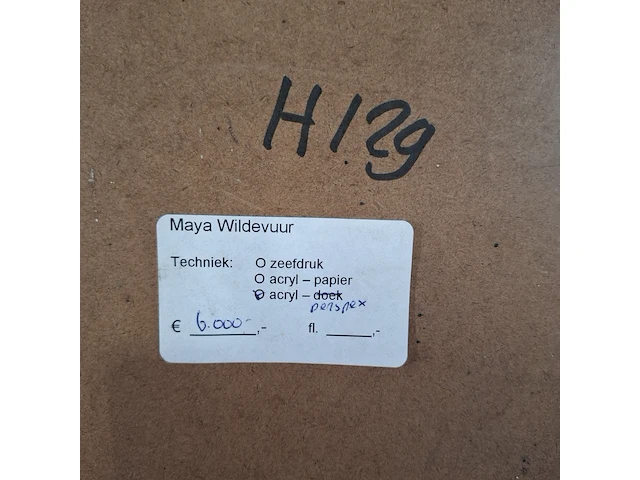 Acryl schilderij, maya wildevuur, compositie - afbeelding 6 van  14