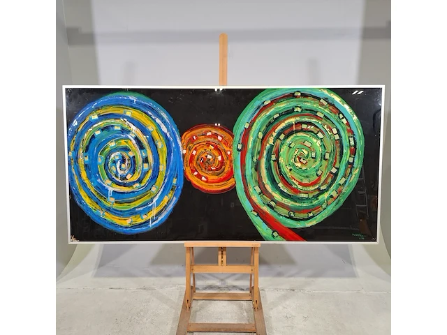 Acryl schilderij, maya wildevuur, compositie - afbeelding 1 van  14