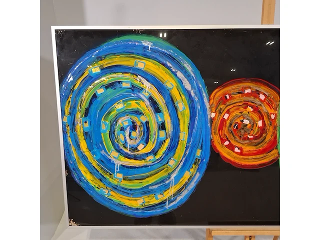 Acryl schilderij, maya wildevuur, compositie - afbeelding 7 van  14
