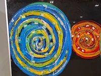 Acryl schilderij, maya wildevuur, compositie - afbeelding 7 van  14