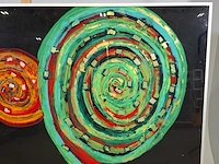 Acryl schilderij, maya wildevuur, compositie - afbeelding 8 van  14