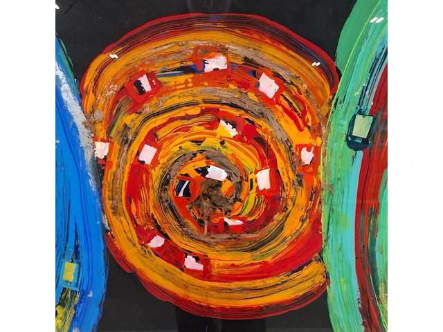 Acryl schilderij, maya wildevuur, compositie - afbeelding 11 van  14