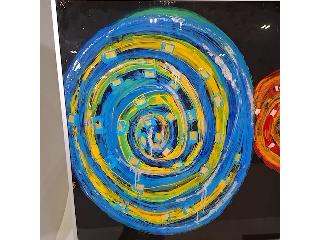 Acryl schilderij, maya wildevuur, compositie - afbeelding 13 van  14