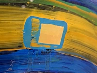 Acryl schilderij, maya wildevuur, compositie - afbeelding 14 van  14