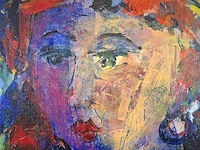 Acryl schilderij, maya wildevuur, dame, 1993 - afbeelding 2 van  9