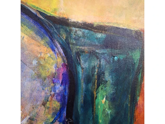 Acryl schilderij, maya wildevuur, dame, 1993 - afbeelding 3 van  9