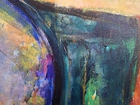 Acryl schilderij, maya wildevuur, dame, 1993 - afbeelding 3 van  9