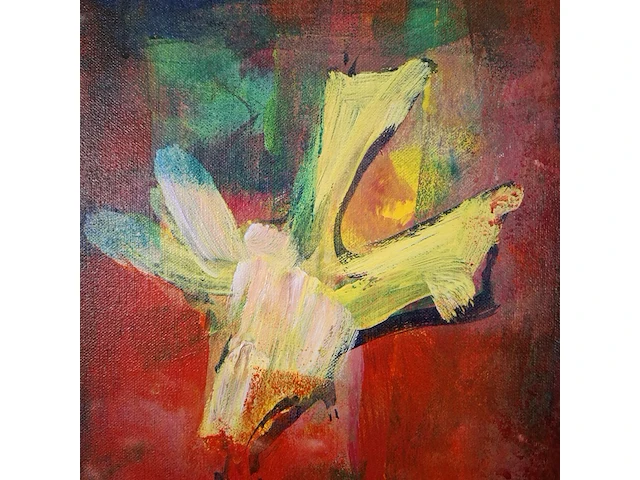 Acryl schilderij, maya wildevuur, dame, 1993 - afbeelding 4 van  9