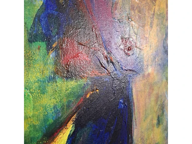 Acryl schilderij, maya wildevuur, dame, 1993 - afbeelding 5 van  9