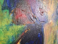 Acryl schilderij, maya wildevuur, dame, 1993 - afbeelding 5 van  9