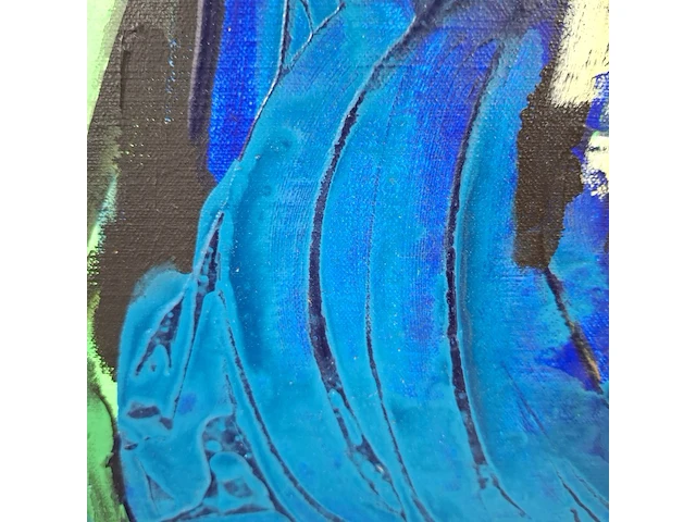 Acryl schilderij, maya wildevuur, figuren, 1992 - afbeelding 4 van  9