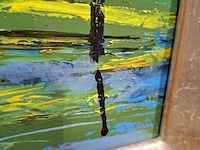 Acryl schilderij, maya wildevuur, hollands landschap, 2003 - afbeelding 2 van  8