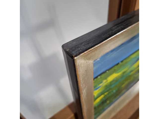 Acryl schilderij, maya wildevuur, hollands landschap, 2003 - afbeelding 6 van  8
