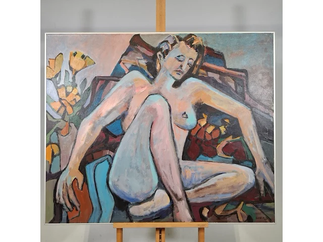 Acryl schilderij, maya wildevuur, karin, 1988 - afbeelding 1 van  8